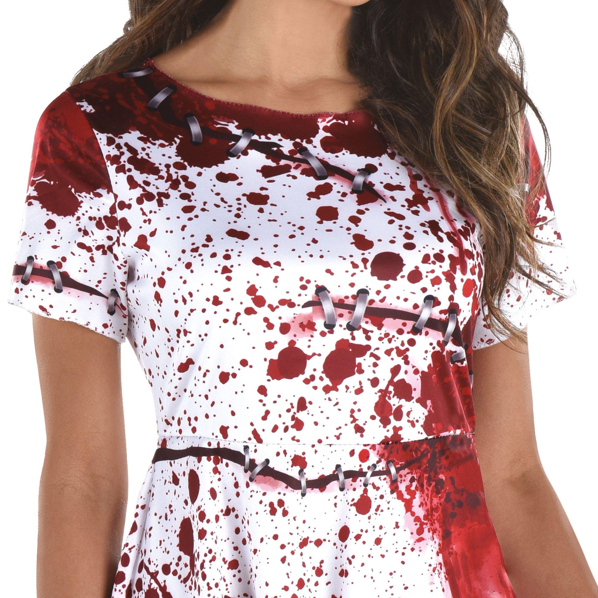 Adult Bloody Short Sleeve Mini Dress