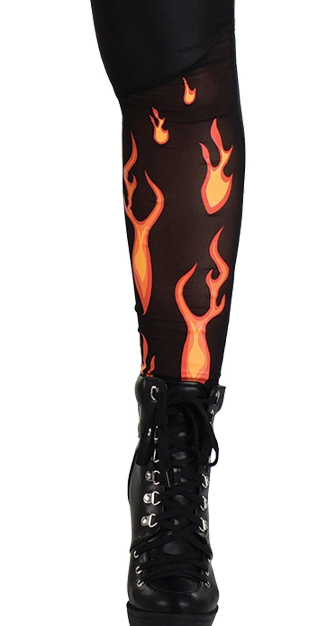 Adult Flaming Devil Catsuit | Party City