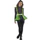 Adult Iridescent Green Body Harness with Peplum Waist - Cyberpunk