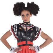 Adult Black & White Harlequin Clown Harness - Twisted Circus
