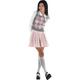 Adult Pink & White Plaid Miniskirt - 90s