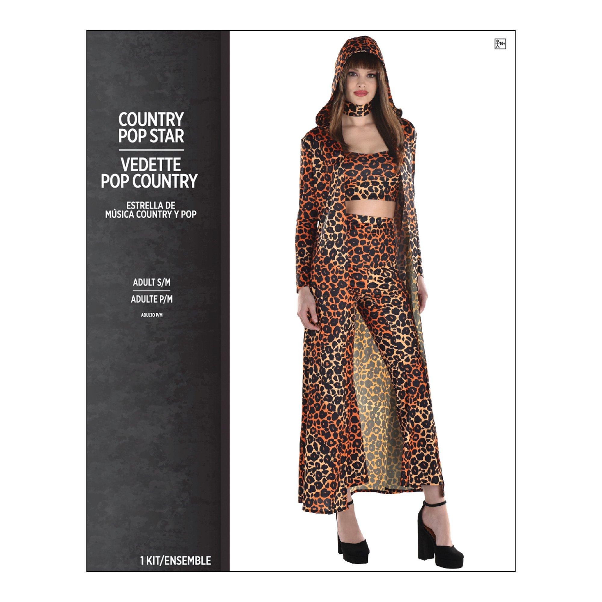 Adult 90s Country Star Leopard Print Costume