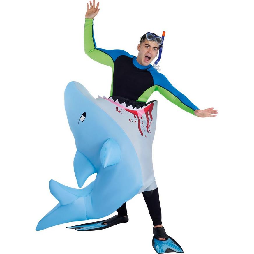 Adult Inflatable Man-Eating Shark Costume | Party City