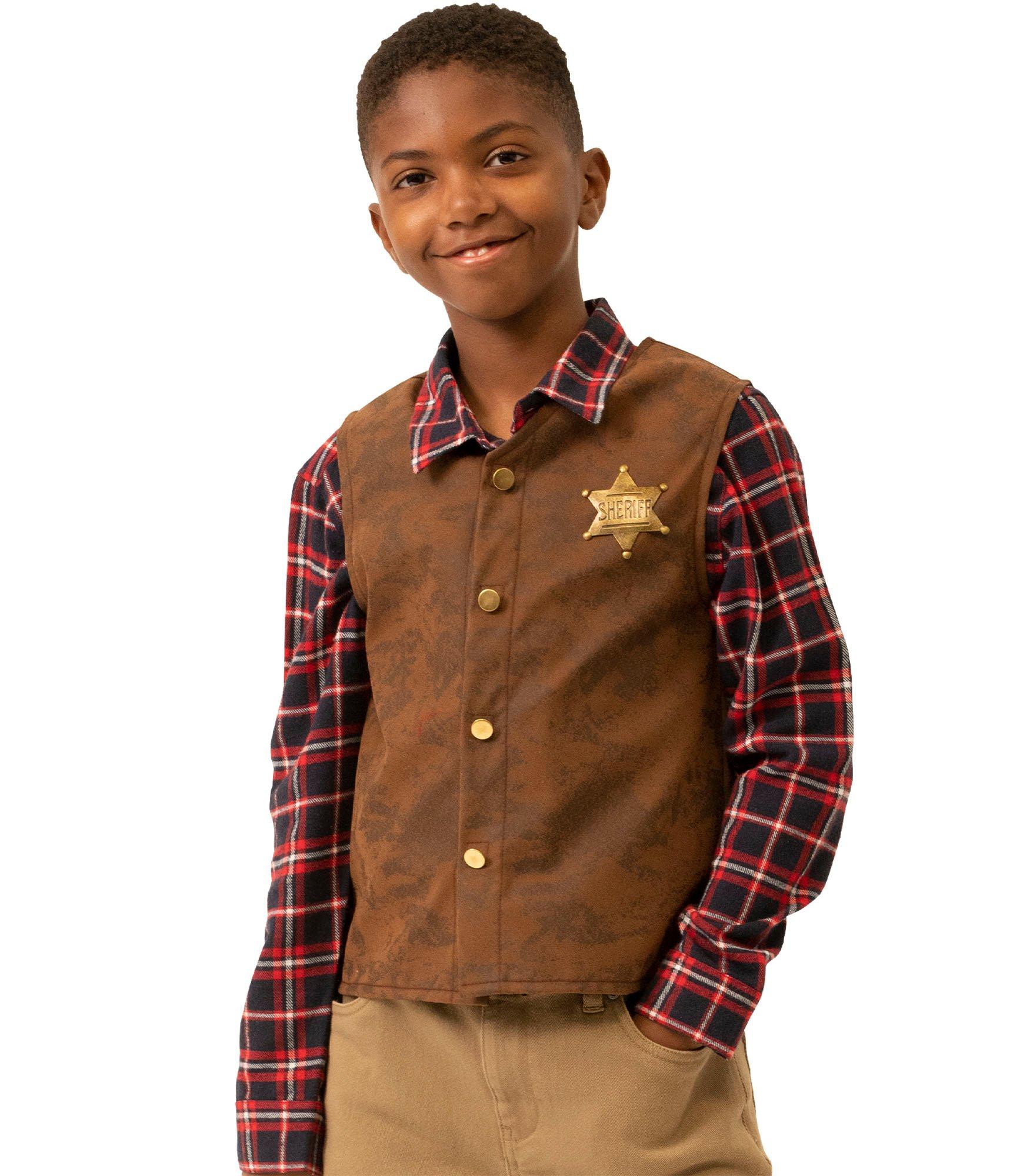 Kids' Brown Sheriff Cowboy Vest