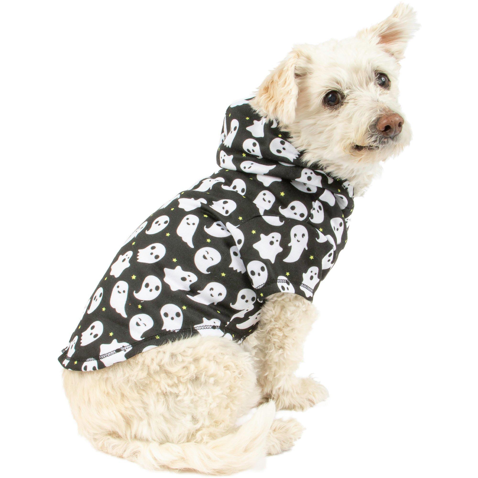 Ghost Print Dog Hoodie Party City