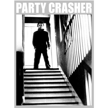 Adult Black Michael Myers Party Crasher Cotton T-Shirt - Halloween