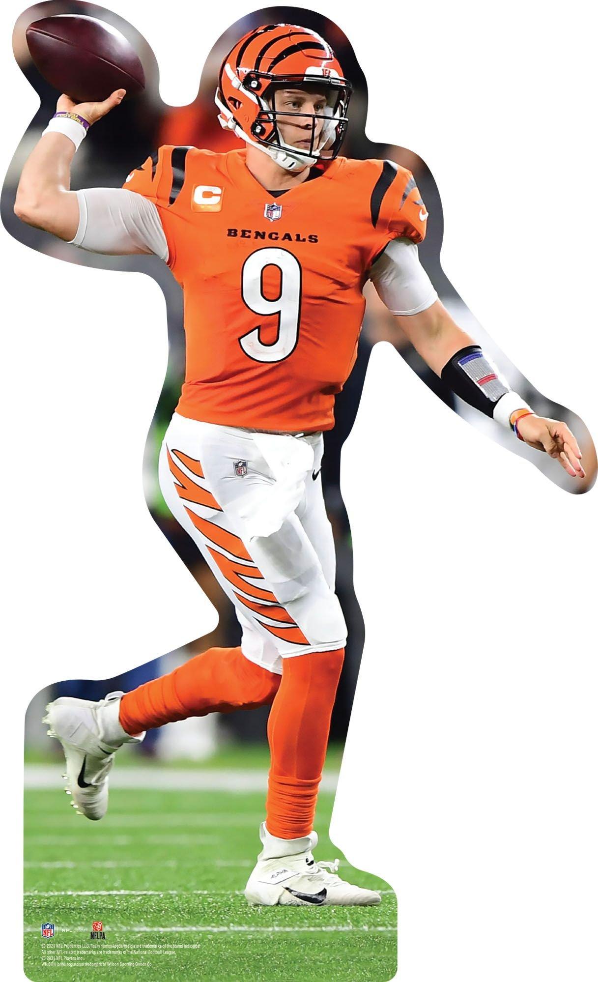 NFL Cincinnati Bengals Joe Burrow Cardboard Cutout, 3ft Party City