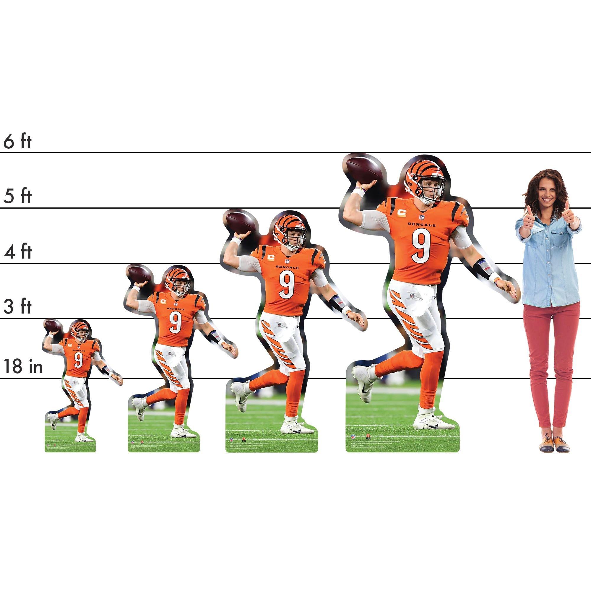 NFL Cincinnati Bengals Joe Burrow Cardboard Cutout, 3ft Party City