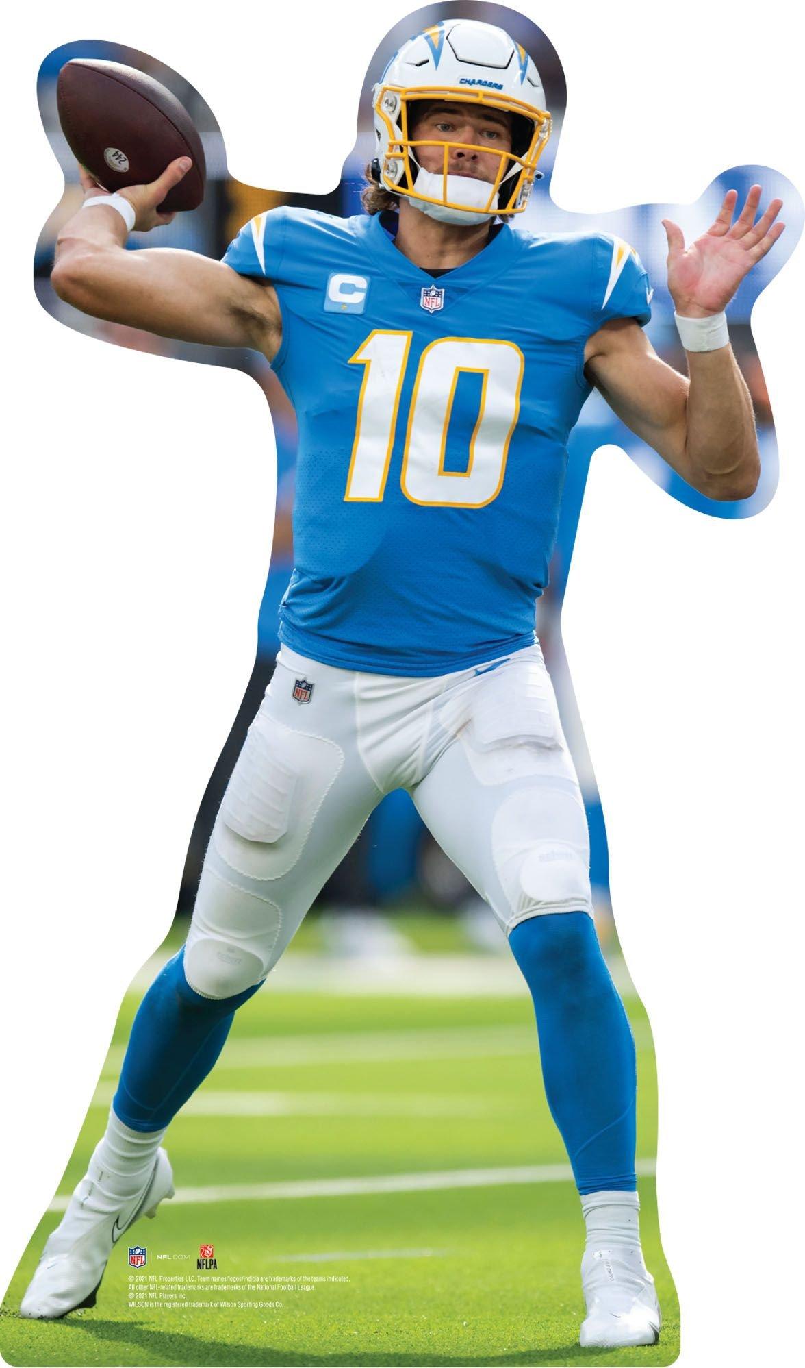 Party City NFL Los Angeles Chargers Justin Herbert Life-Size Cardboard Cutout
