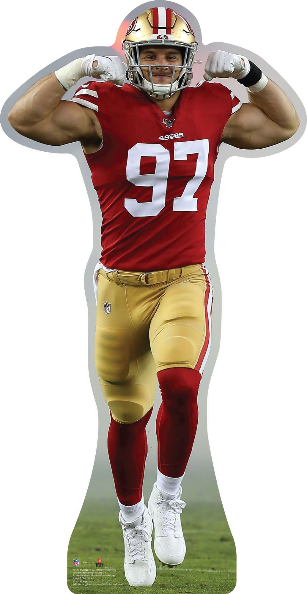 NFL San Francisco 49ers Nick Bosa Cardboard Cutout, 3ft Party City