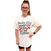 Adult Thing 1 & Thing 2 Only You Can Be You T-Shirt - Dr. Seuss