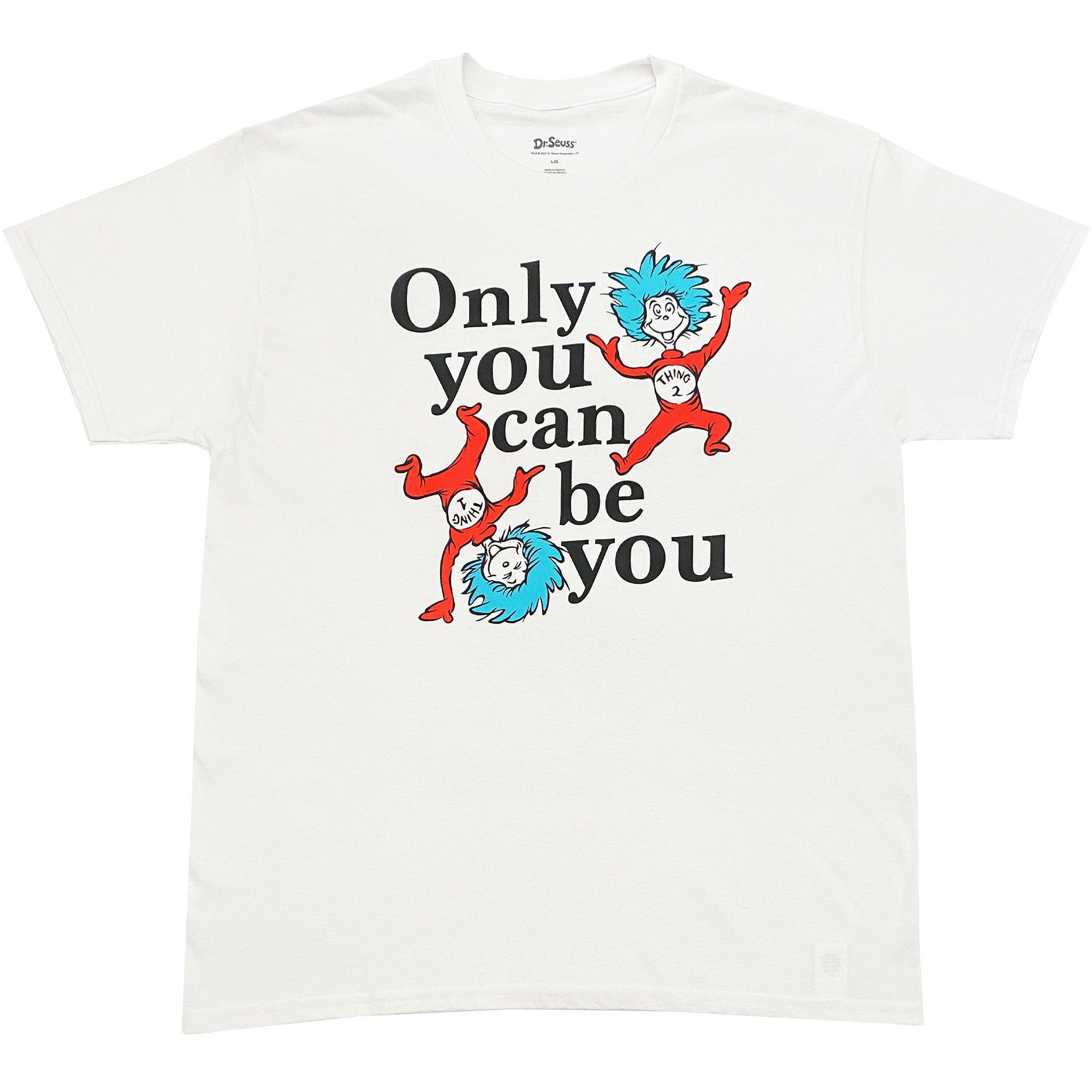 Adult Thing 1 & Thing 2 Only You Can Be You T-Shirt - Dr. Seuss