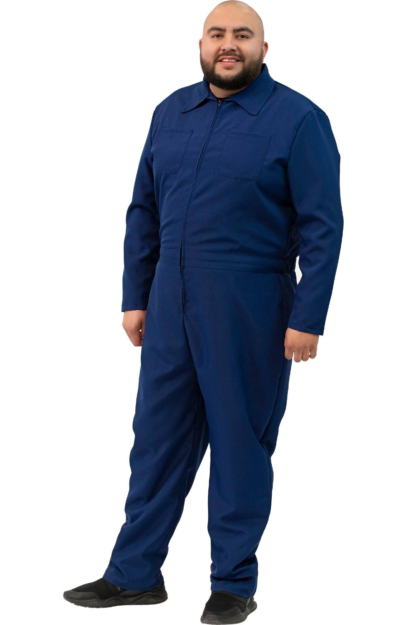 Adult Navy Blue Mechanic Coverall Jumpsuit