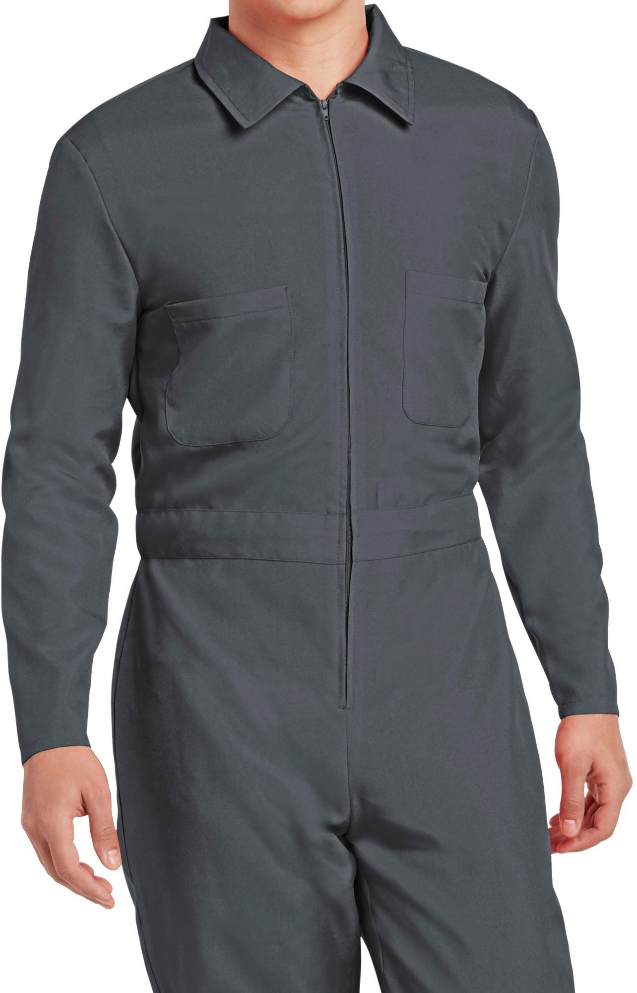 Adult Gray Mechanic Coverall Jumpsuit