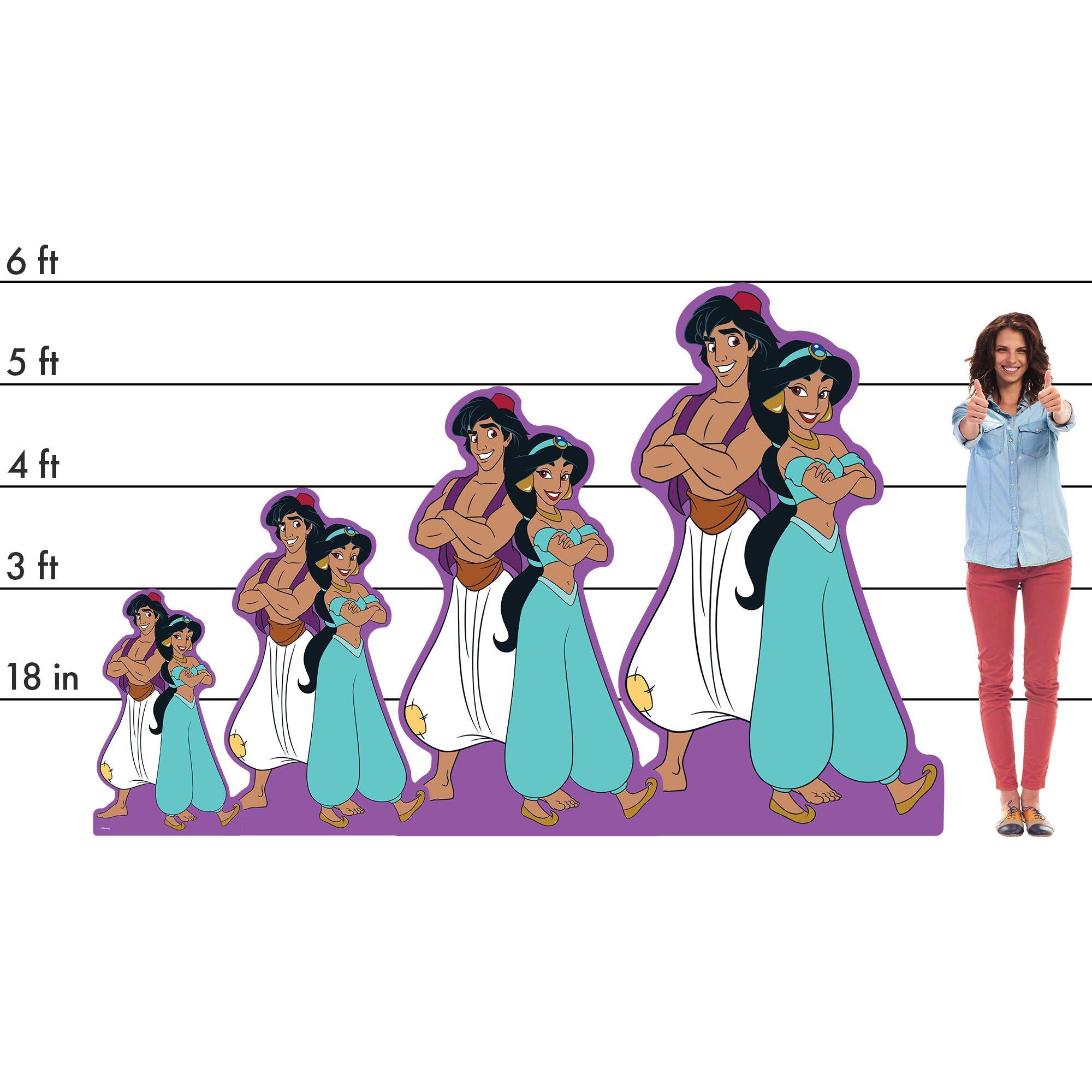 Aladdin & Jasmine Cardboard Cutout, 4ft Disney Aladdin Party City