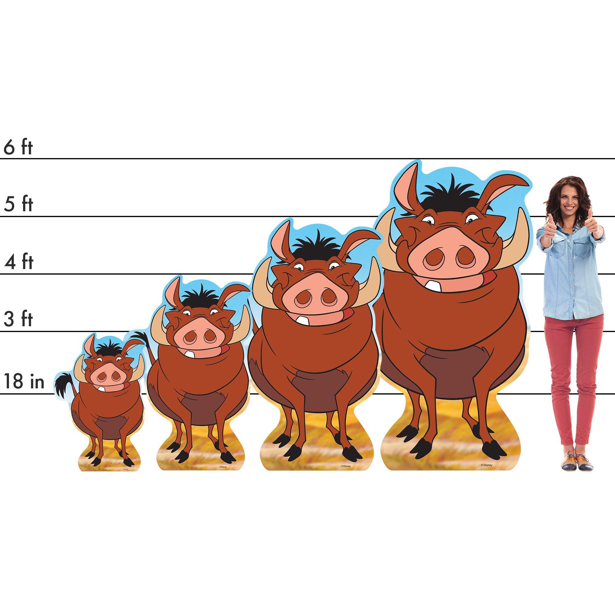 Pumbaa Cardboard Cutout, 3ft Disney Lion King Party City