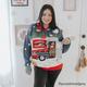 Adult Light-Up Happy Camper Ugly Christmas Sweater