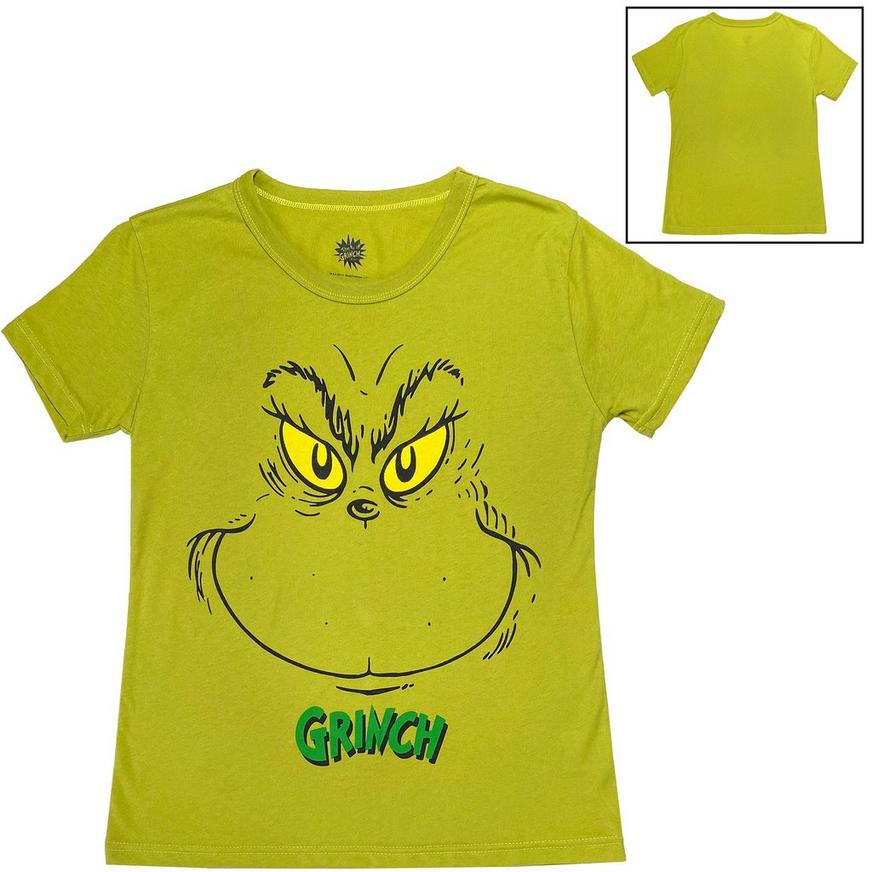 Adult Grinch Face T-Shirt