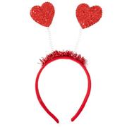 Red Glitter Heart Pet Head Bopper