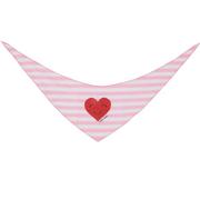 Pink & White Striped Little Love Glitter Heart Pet Bandana