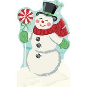 Smiling Snowman Holiday Cardboard Cutout, 3ft
