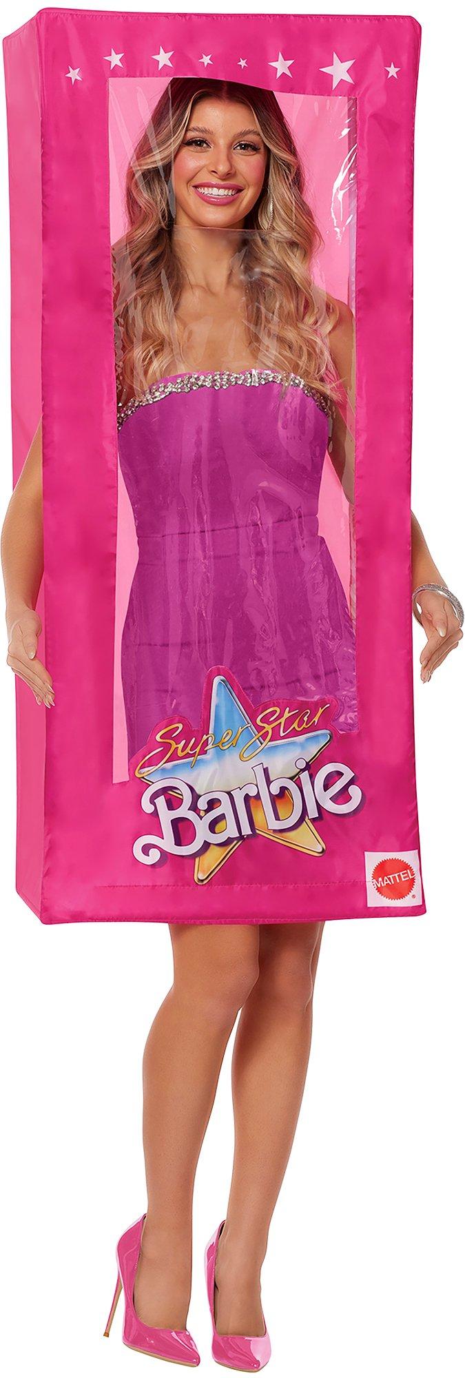 Adult Superstar Barbie Box Costume - Mattel | Party City