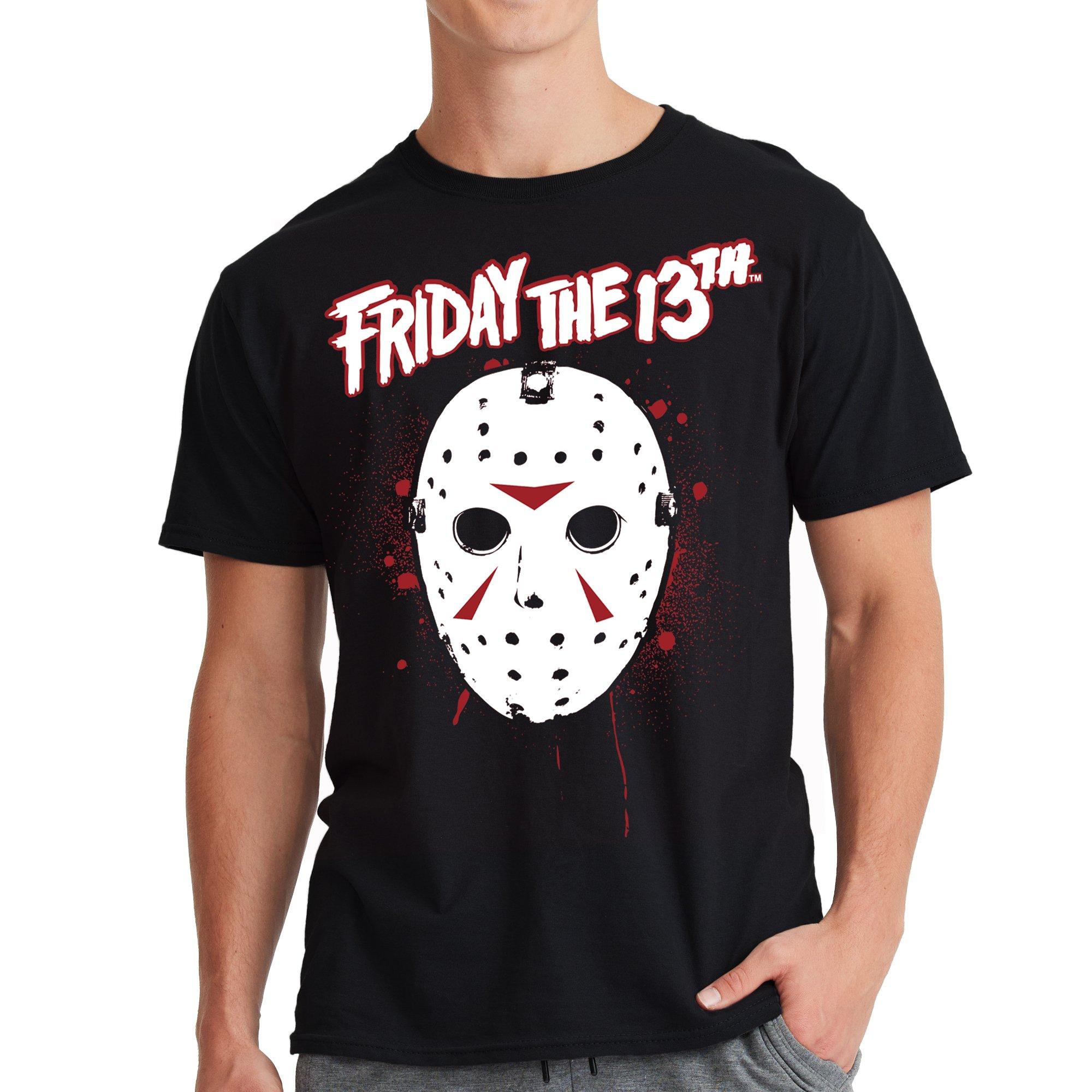 Friday the 13th Jason Mask Black Cotton T-Shirt