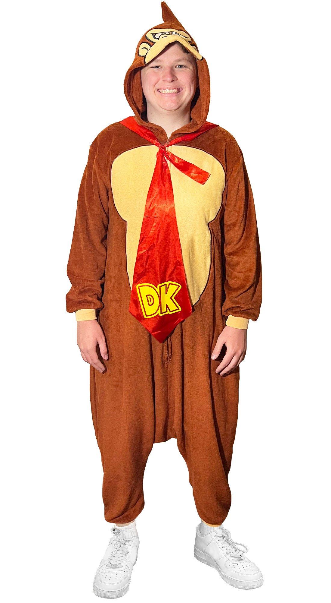 Adult Donkey Kong One Piece Zipster Costume - Nintendo