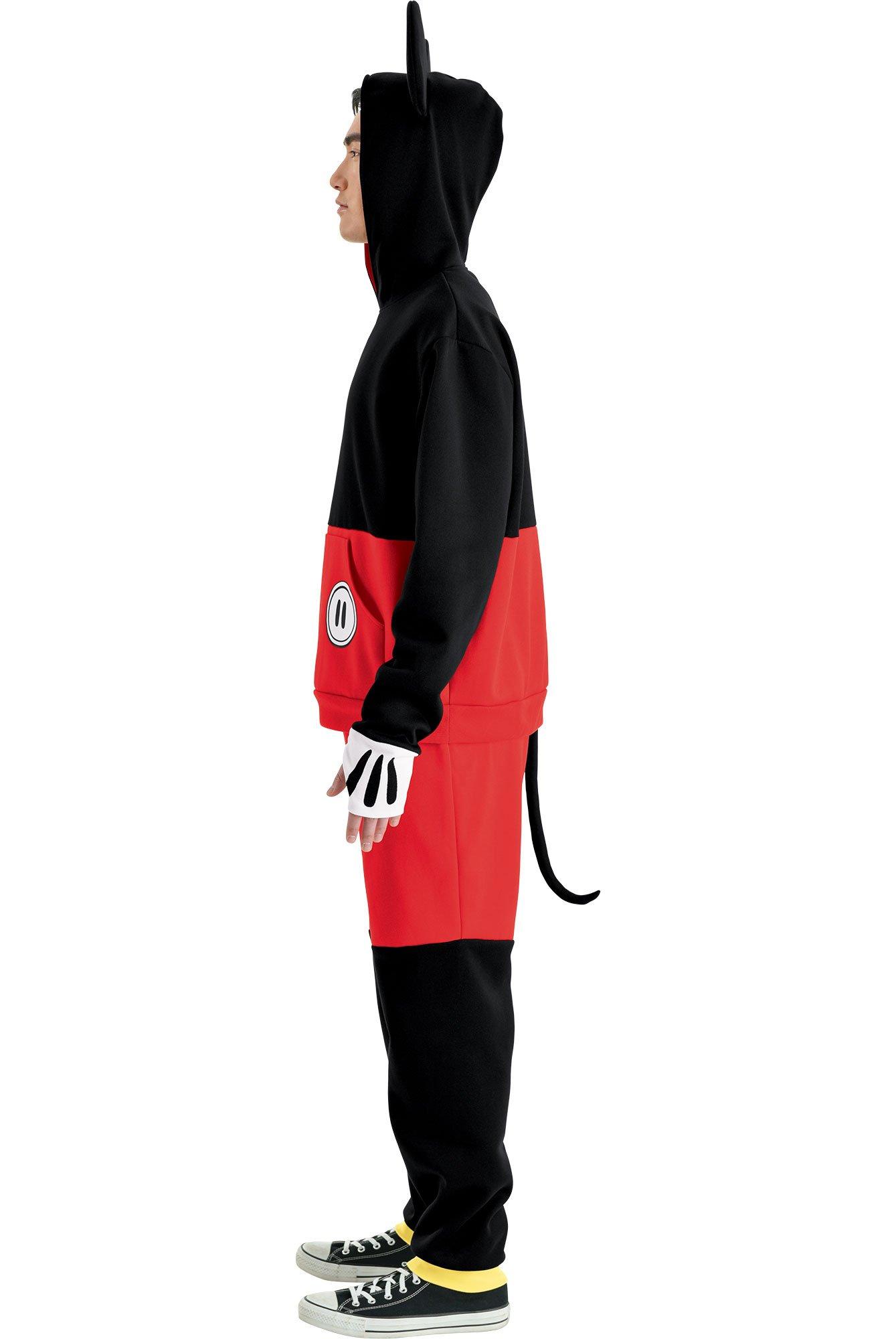 Adult Deluxe Mickey Mouse Costume, Adult Unisex, Size: XL, Red