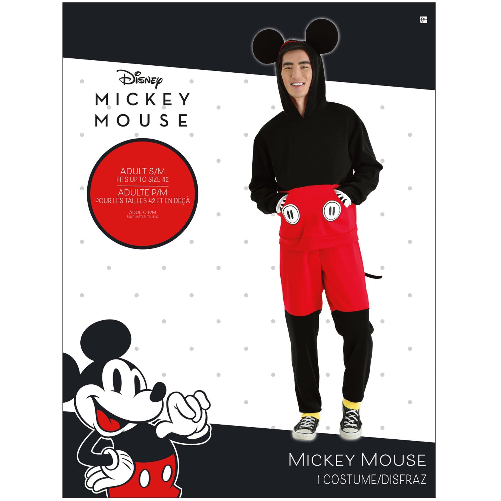 Adult Mickey Mouse Sweatsuit Costume - Disney Size S/M Halloween Male