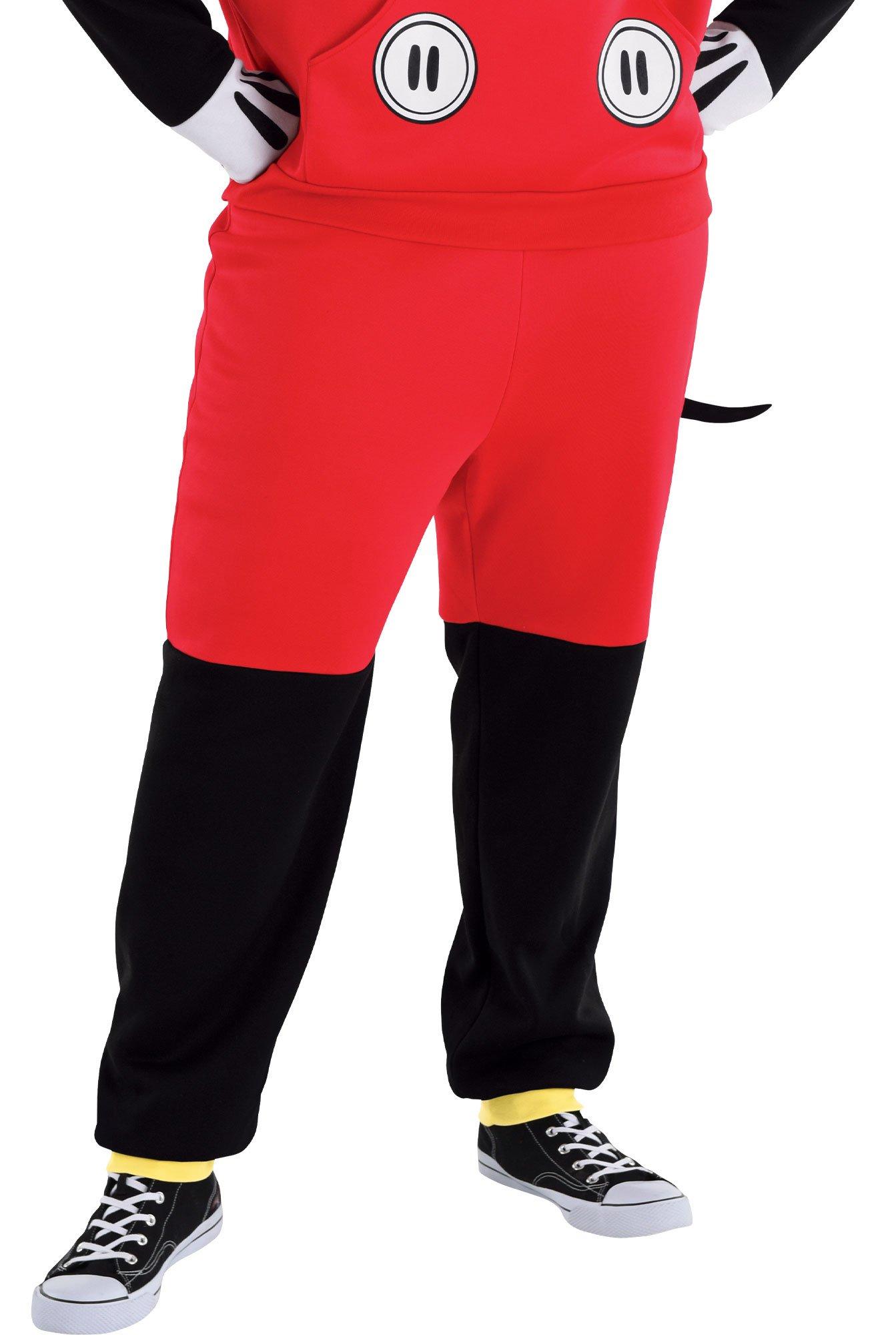 Adult Deluxe Mickey Mouse Costume, Adult Unisex, Size: XL, Red