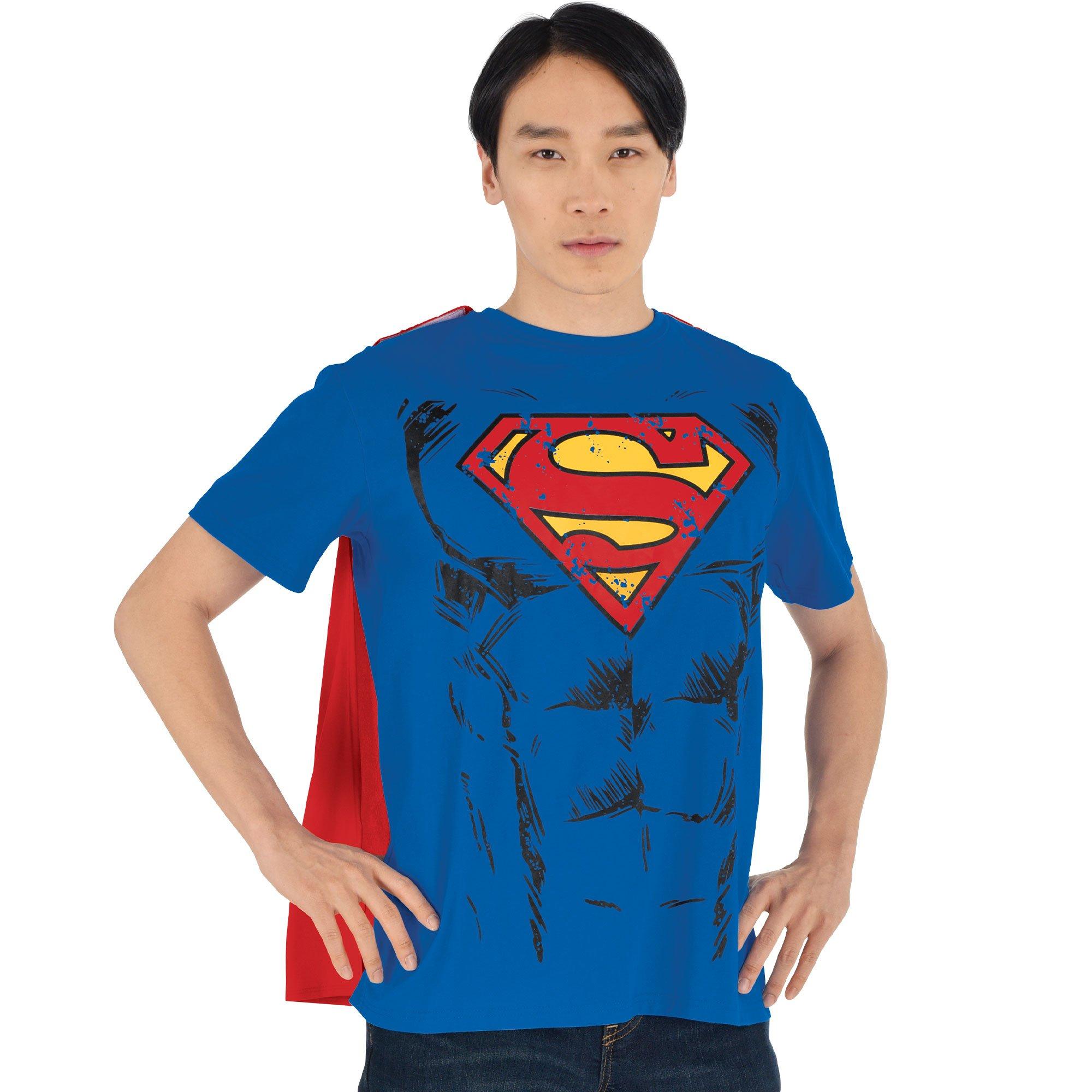 Superman Kid Boy Trendy Letter Print Short-sleeve Tee with Face Mask