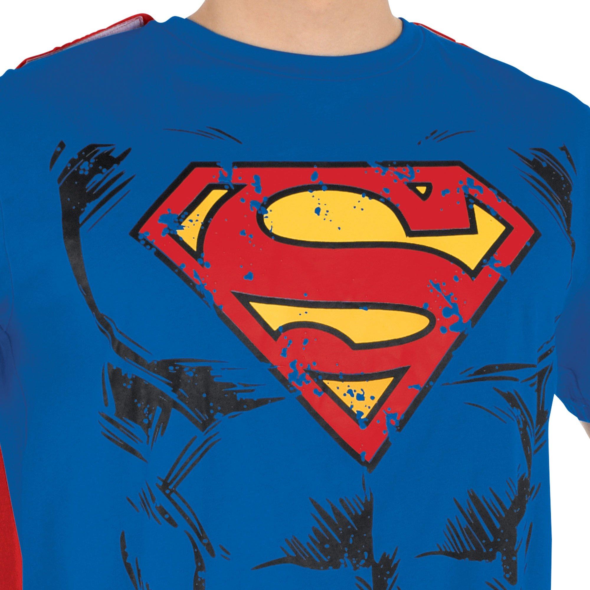 Adult Superman Costume Shirt with Cape - DC Comics