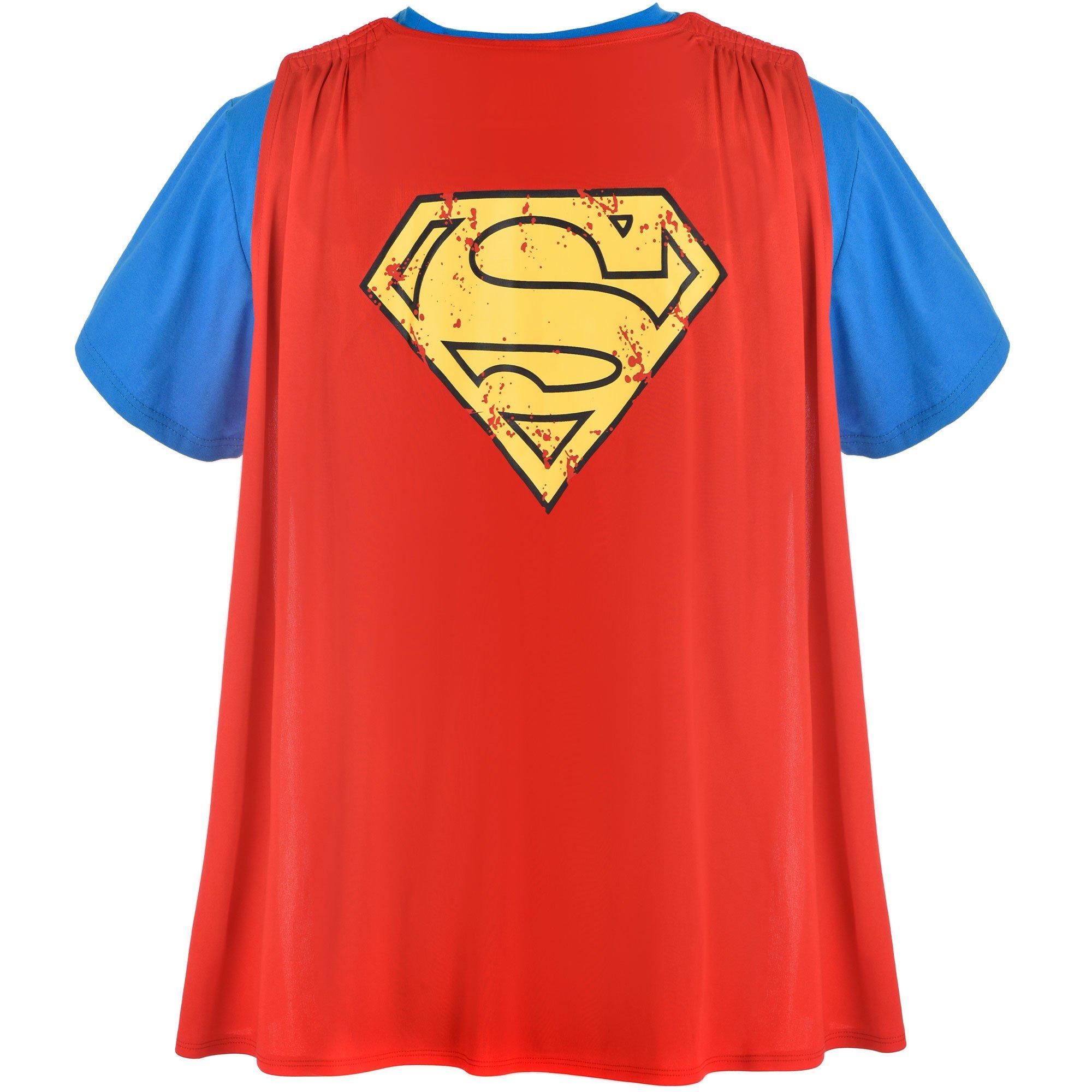 Adult Superman Costume Shirt with Cape - DC Comics