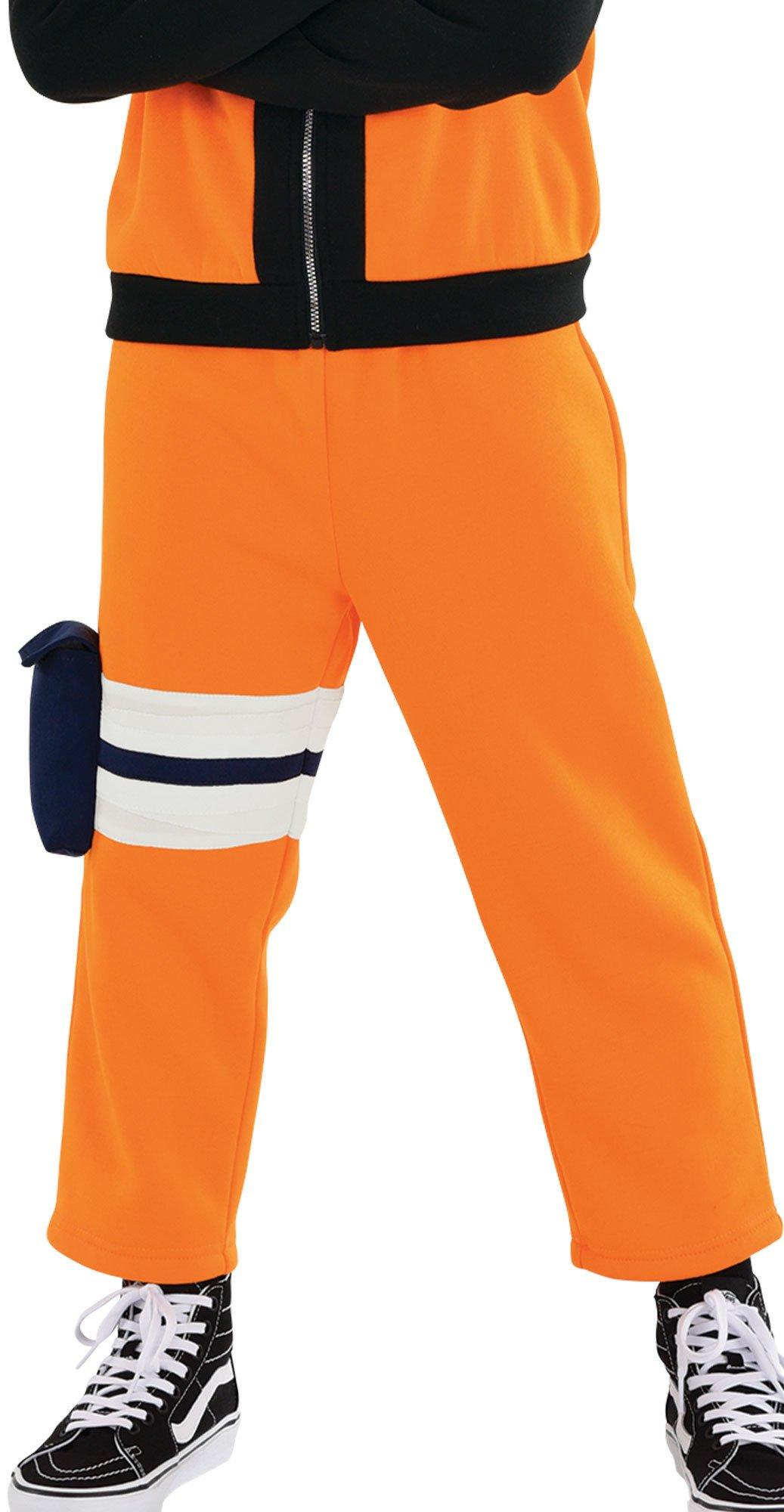 Party City Naruto Costume for Adults, Standard Size, Includes Black and  Orange Zip Jumpsuit, Holster, and Headpiece