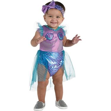 Baby Magical Mermaid Costume with Parent Headband