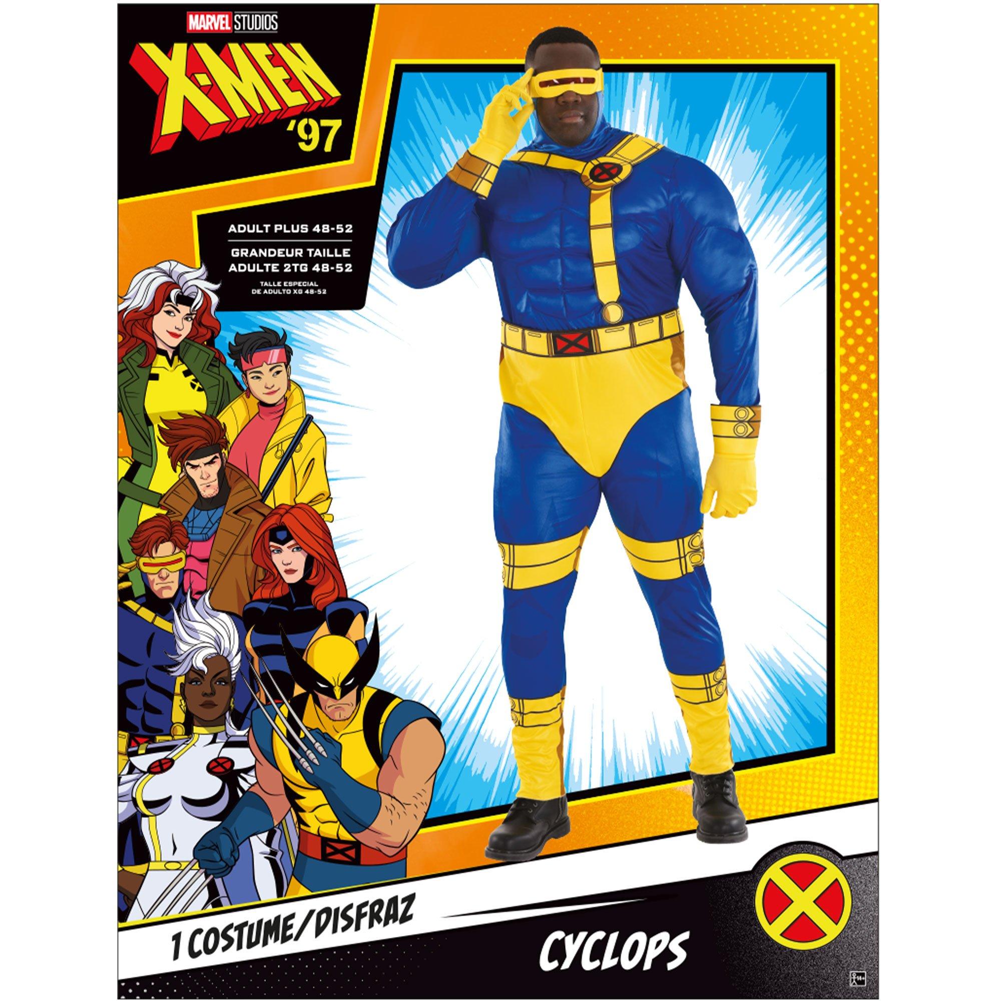 Adult Cyclops Plus Size Muscle Costume - Marvel X-Men '97 | Party City