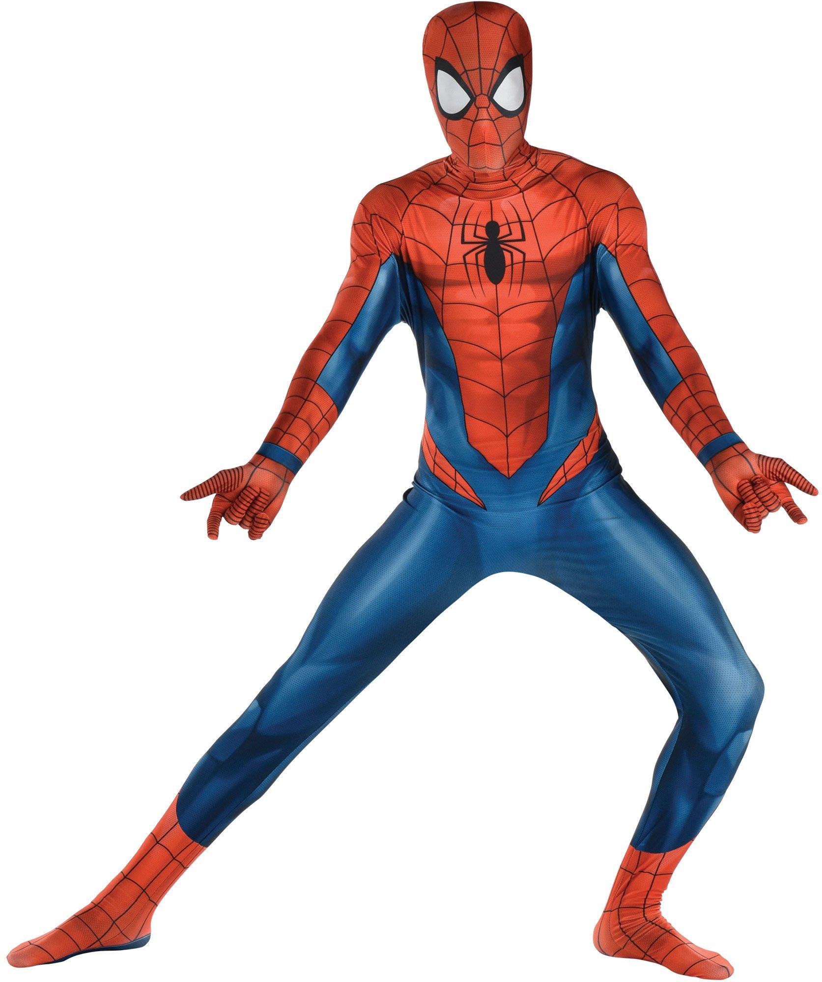 Adult Spiderman One Piece Pajama- Party City  Spiderman outfit, Marvel  clothes, Spiderman pajamas