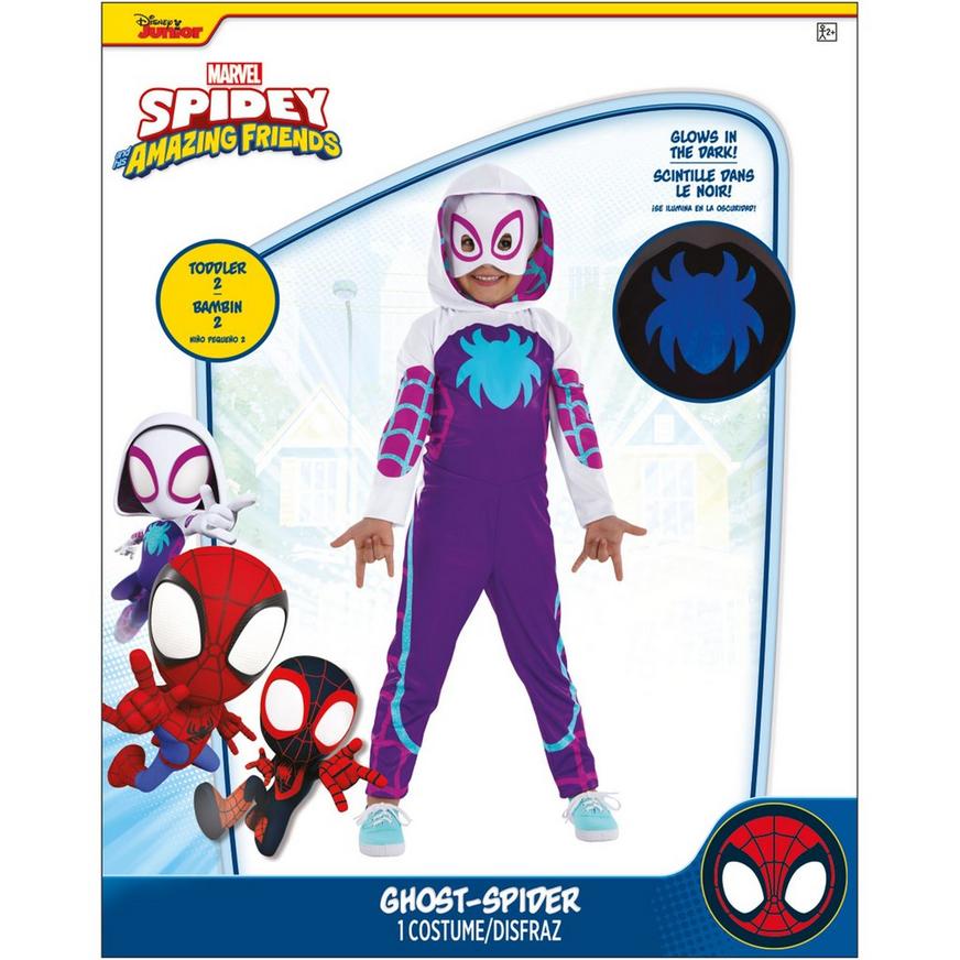 Kids' Glow-in-the-Dark Ghost-Spider Costume - Marvel Spidey and
