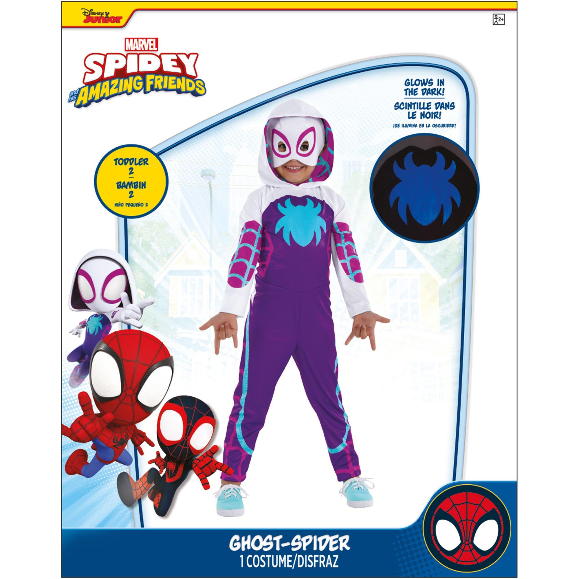 Kids' Glow-in-the-Dark Ghost-Spider Costume - Marvel Spidey and His Amazing  Friends