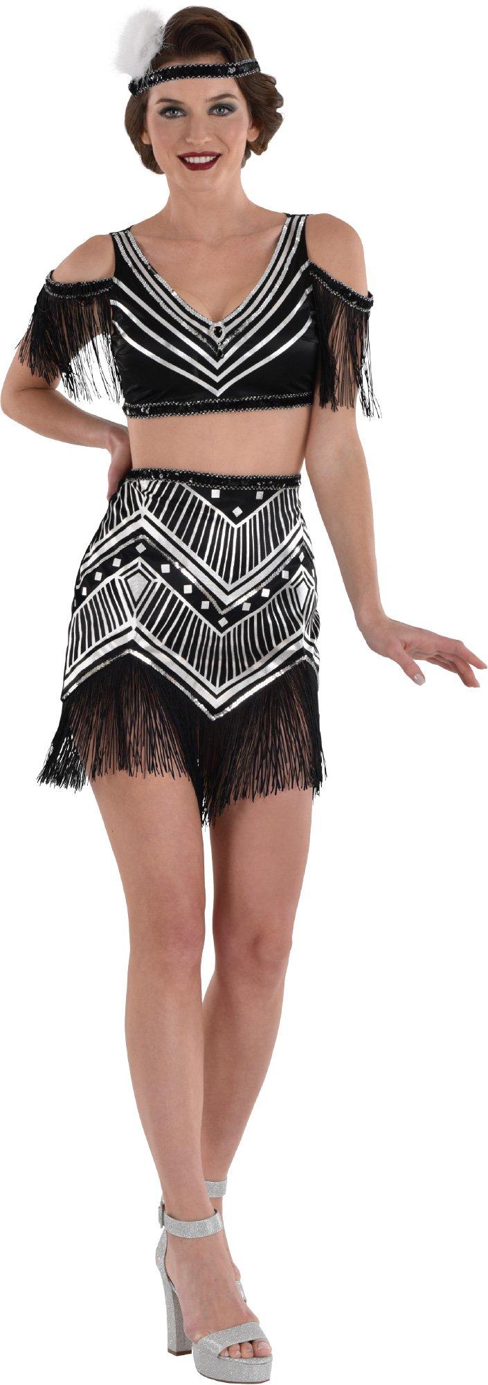 Silver flapper cheap costume