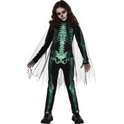 Kids' Glow-in-the-Dark Skeleton Glow Reaper Costume