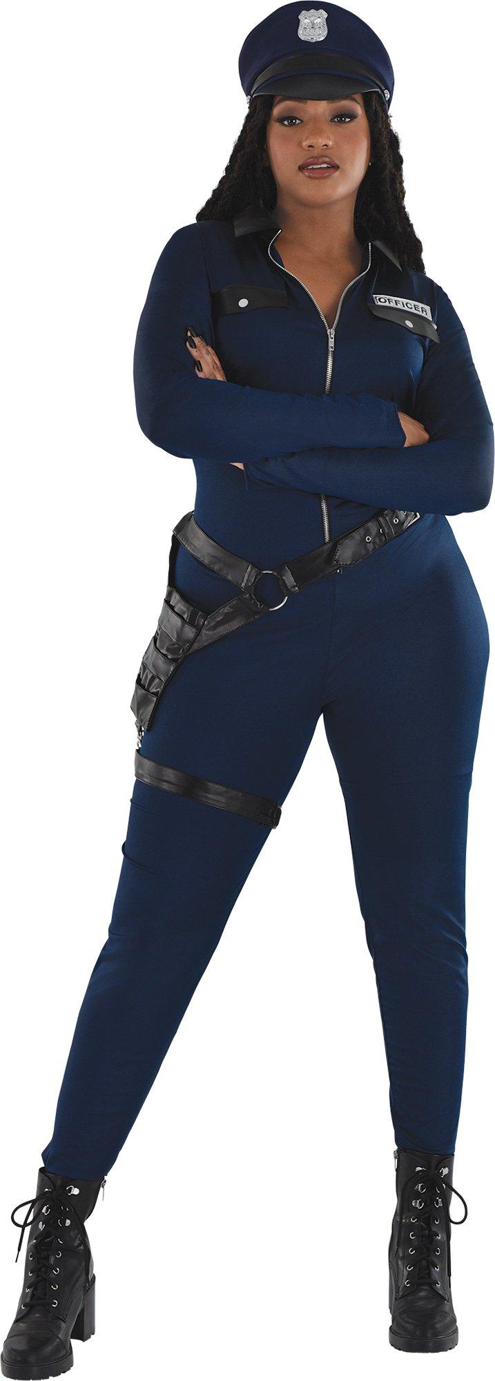 Adult Commanding Police Officer Plus Size Costume