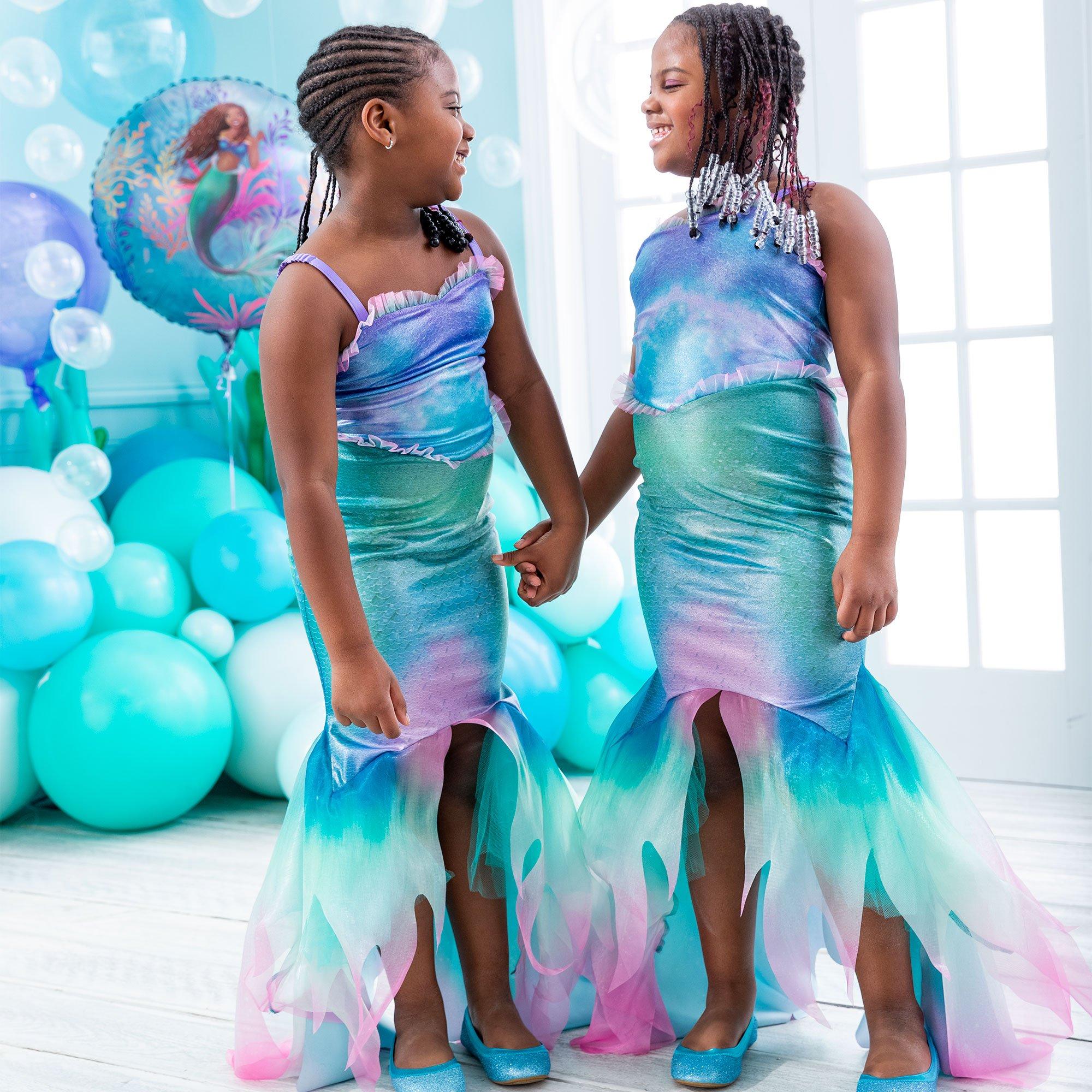 Party City Aqua Fairy Kids/Girls 4+ Tutu For Halloween Or Dress-Up