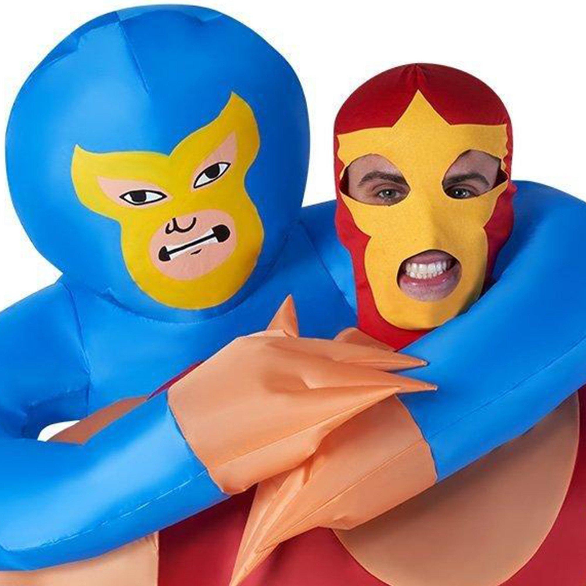 Adult Inflatable Hugger Mugger Masked Wrestler Costume