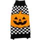 Halloween Pumpkin Checkerboard Dog Sweater