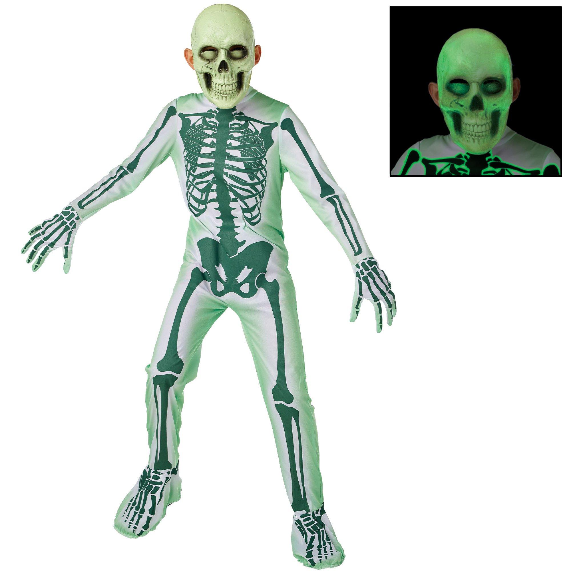 Kids' Glow-in-the-Dark Atomic Skeleton Costume