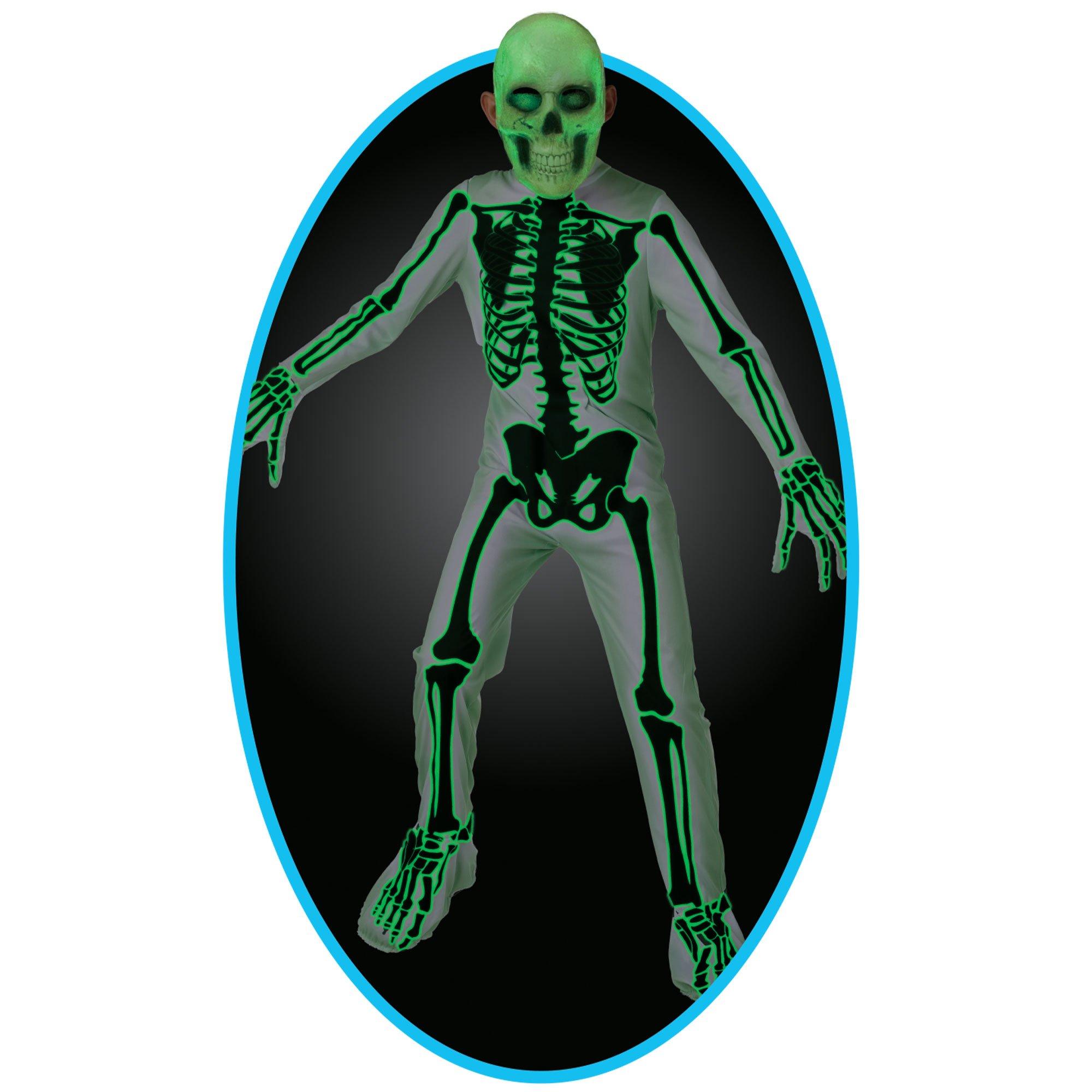 Kids' Glow-in-the-Dark Atomic Skeleton Costume