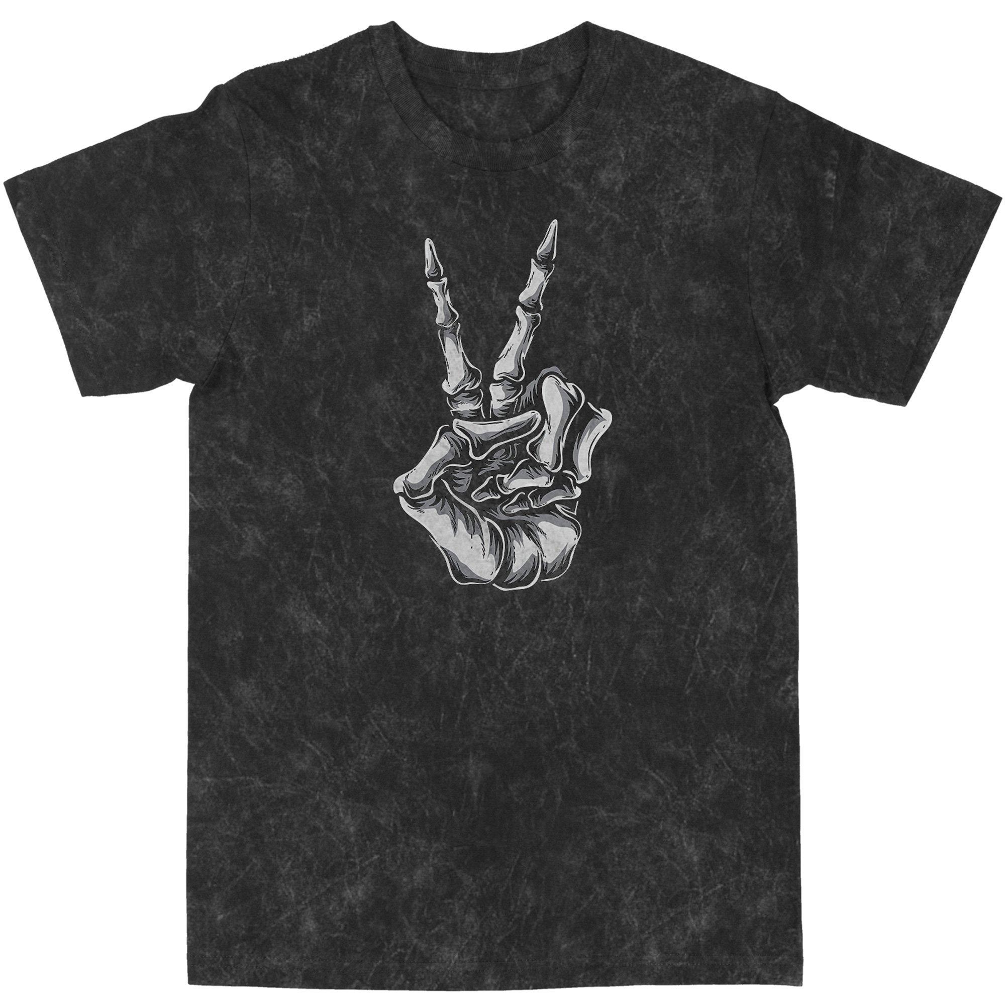 Adult Skeleton Peace Sign T-Shirt | Party City