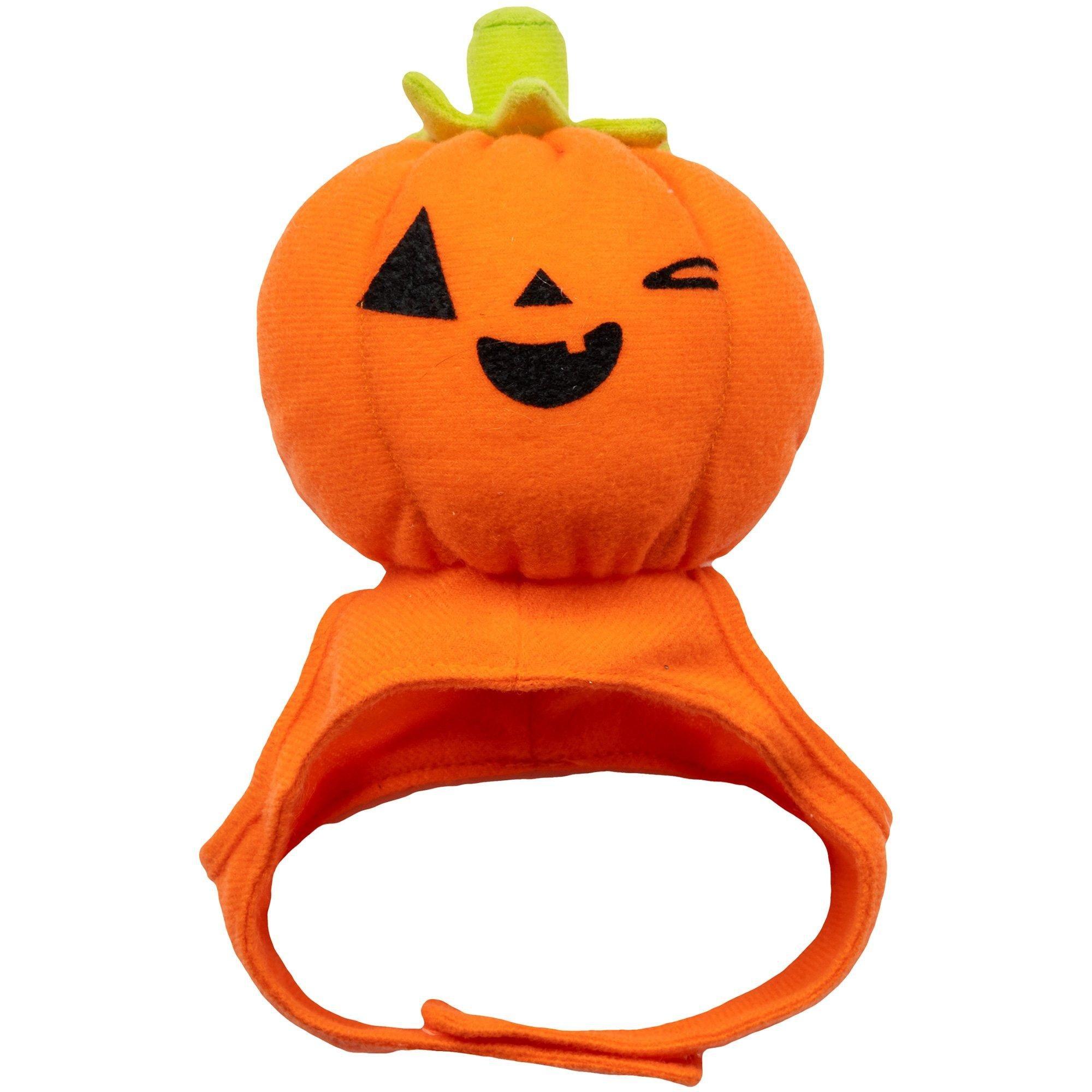 Winking Pumpkin Halloween Dog Headpiece